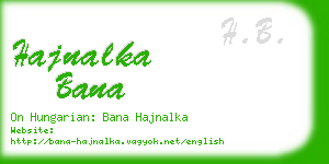 hajnalka bana business card